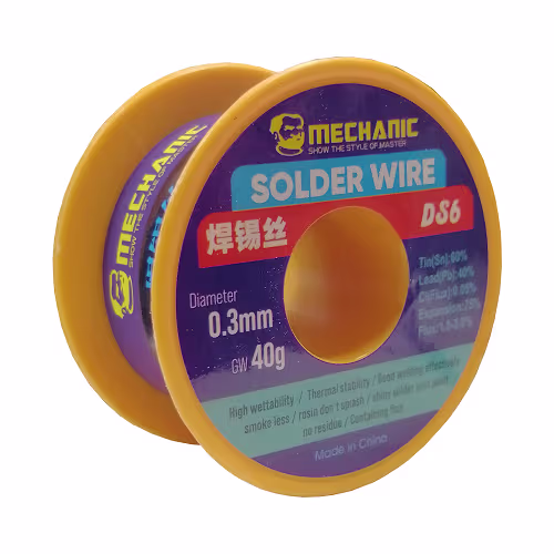 سیم قلع سیم لحیم 0.3 میل 40 گرمی MECHANIC TY-V866